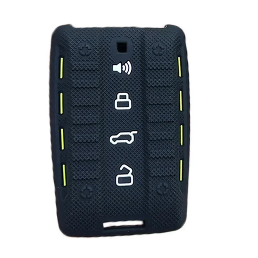 Dual-Tone Black and Green Silica Gel Car Key Protector Cover Set