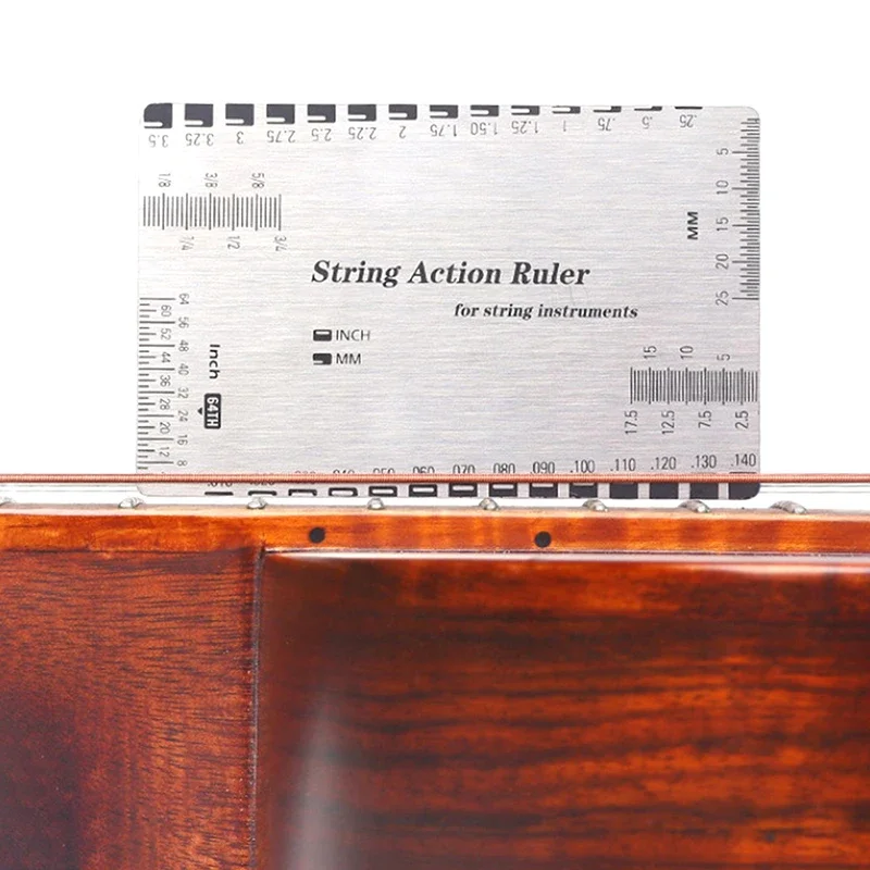 Guitar repair tool 1PC stainless steel string ruler string action gauge for guitar ukulele bass luthiers