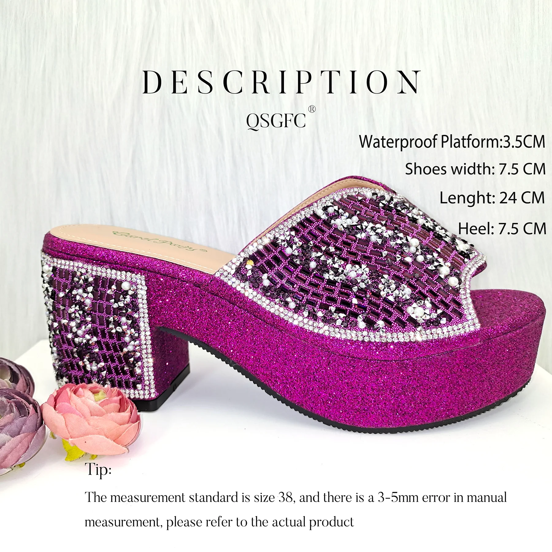 Hot pink rhinestone heel | Street Style Store | SSS