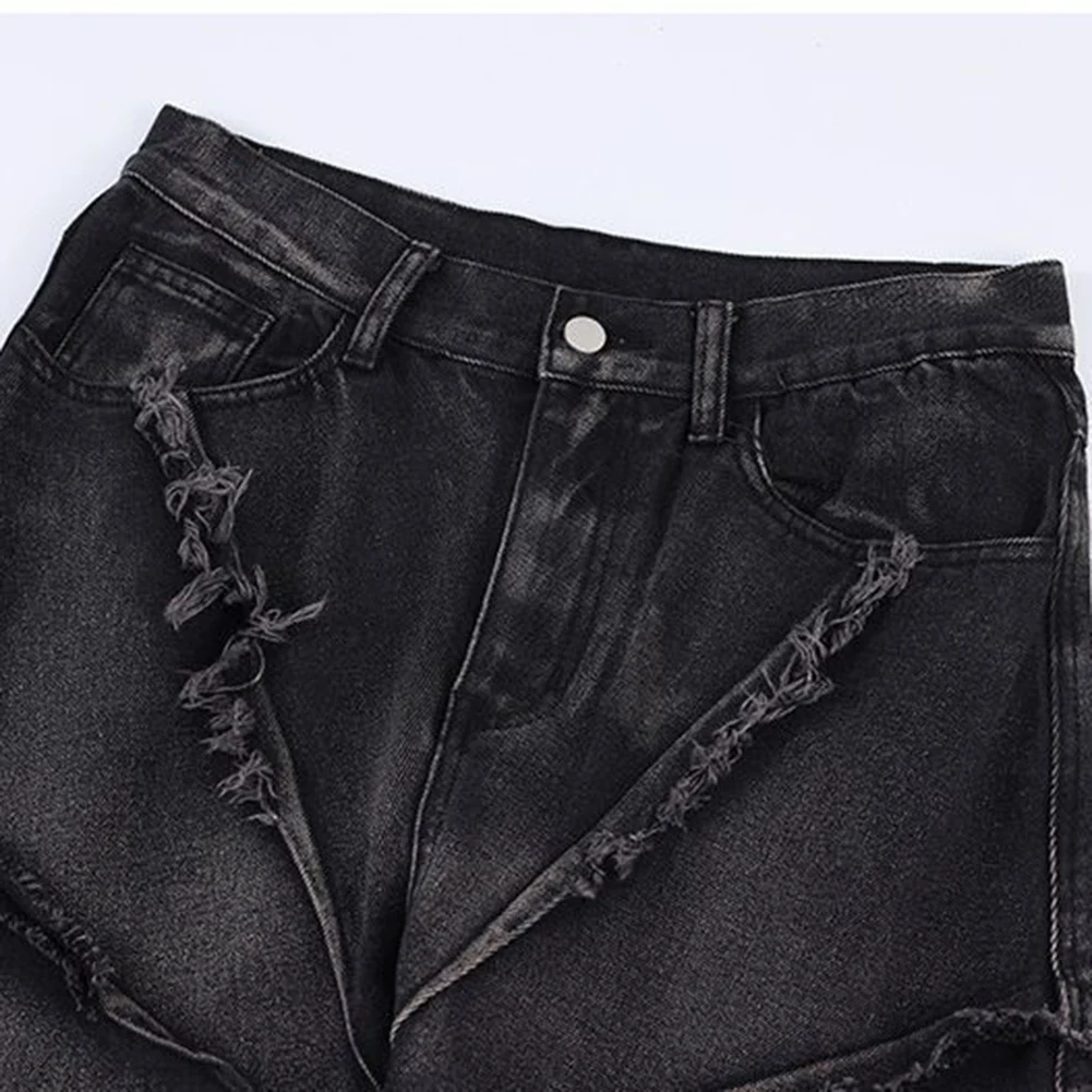 

Men Pants Pants High Waist Men Non Stretch Oversized Jeans Retro Solid Color Wide Leg Pants Affordable For Men