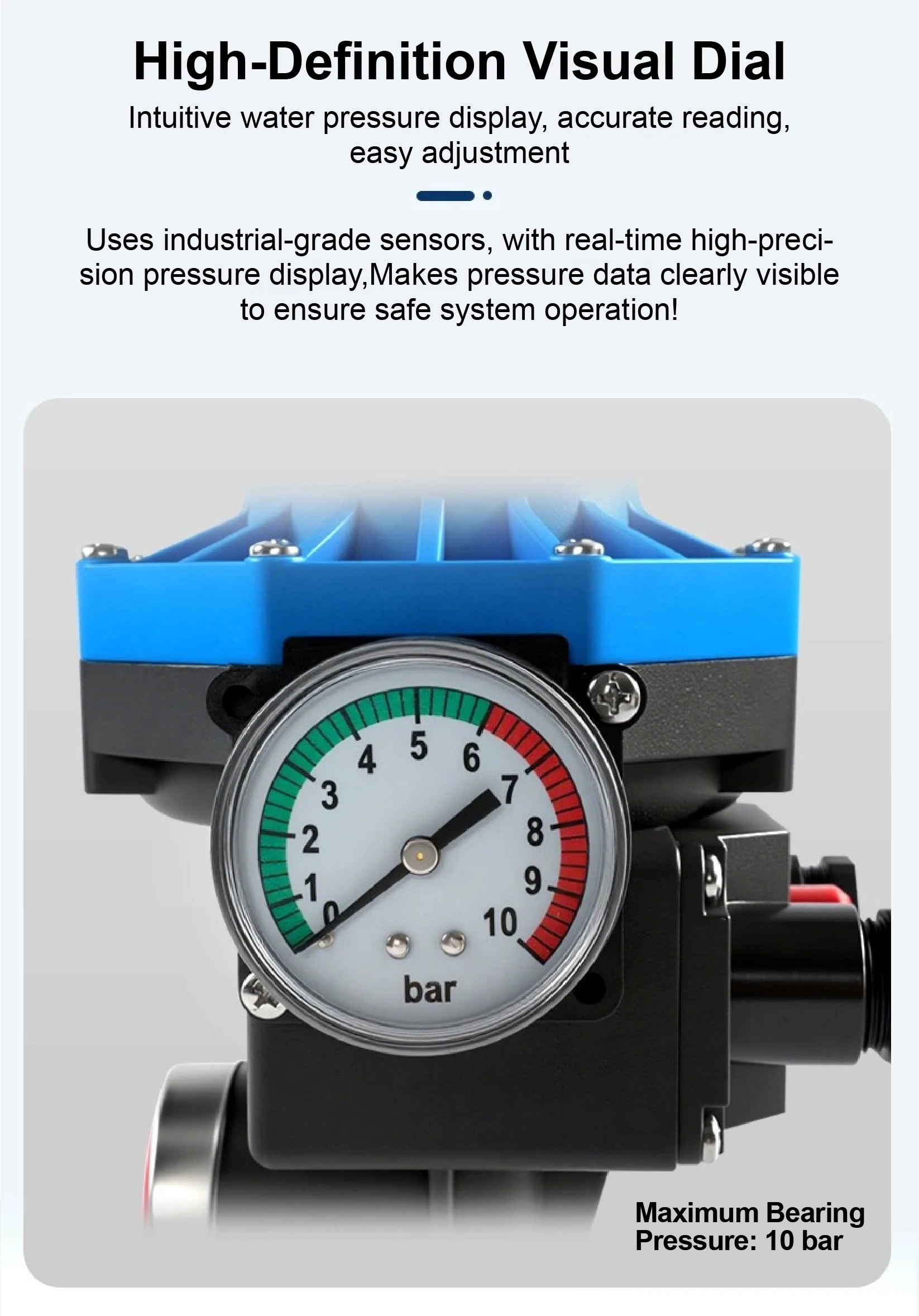PS03 Air Source Heat Pump Pressure Switch Pump Automatic Booster Pump Controller