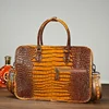 New Fashion Alligator Men's Briefcase Crocodile Pattern Cow Leather Travel Bags Handbags Men Shoulder Bag Messenger Laptop Bags 1