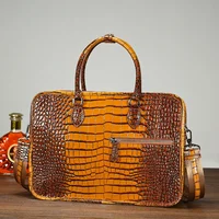 New Fashion Alligator Men's Briefcase Crocodile Pattern Cow Leather Travel Bags Handbags Men Shoulder Bag Messenger Laptop Bags 1