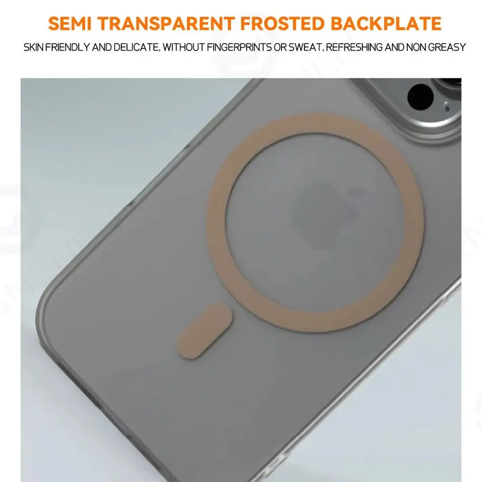 Desert Gold Matte Clear Ultra Thin Magnetic Wireless Charging Case