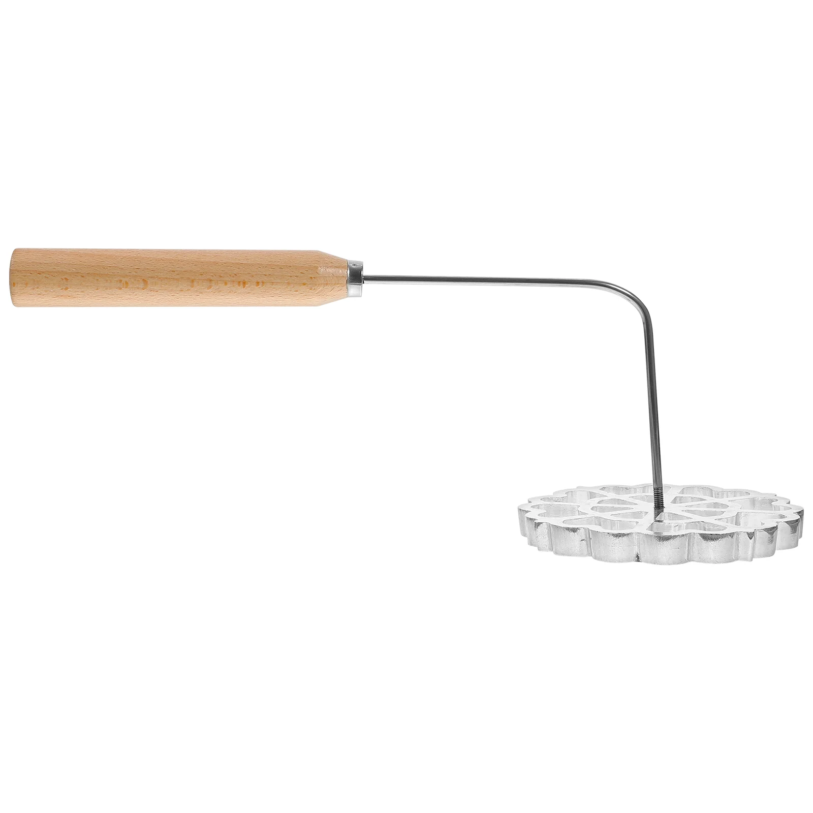 

Swedish Rosette Iron Waffle Molds Wooden Handle Non-Stick Frying Spoon Cake Making Bunuelos Cookie S Mesh Strainer