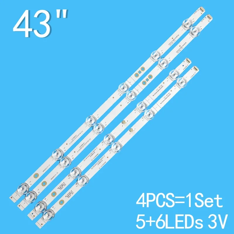 778mm LED Backlight Strips for Hisense 43 inches HZ43E3D JL.D425B1330-003AS-M-V02 HD425X1U71-T 43A7100FTUK 43AE7000FTUK H43A7300 led backlight strip for jl d550a1330 003as m v02 crh bx55v1u713030t04108cs rev1 2 light bar 100% new