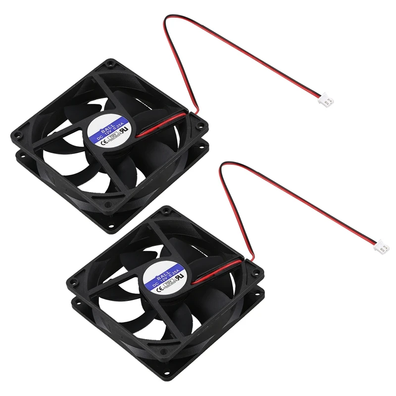 HFES 2 шт. 92 мм X 92 мм X 25 мм DC 12 В 2Pin 65.01CFM