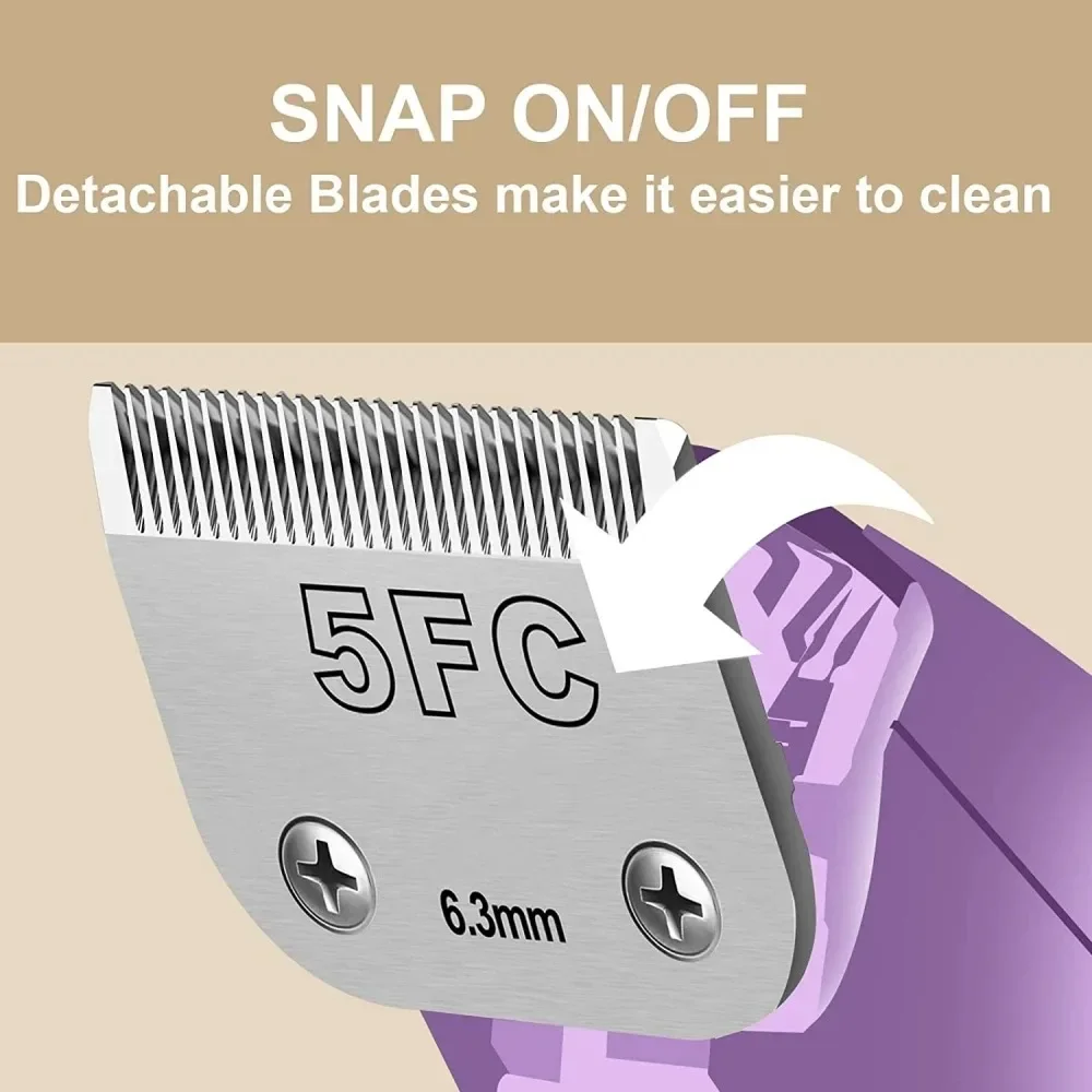 5FC blade dog grooming clipper replacement blades compatible Andis/Wahl / Oster detachable stainless steel blade dog clipper blades clipper replacement parts