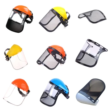 Cappello per casco di sicurezza per tagliaerba da giardino 1PC con maschera protettiva in rete integrale per protezione forestale con decespugliatore
