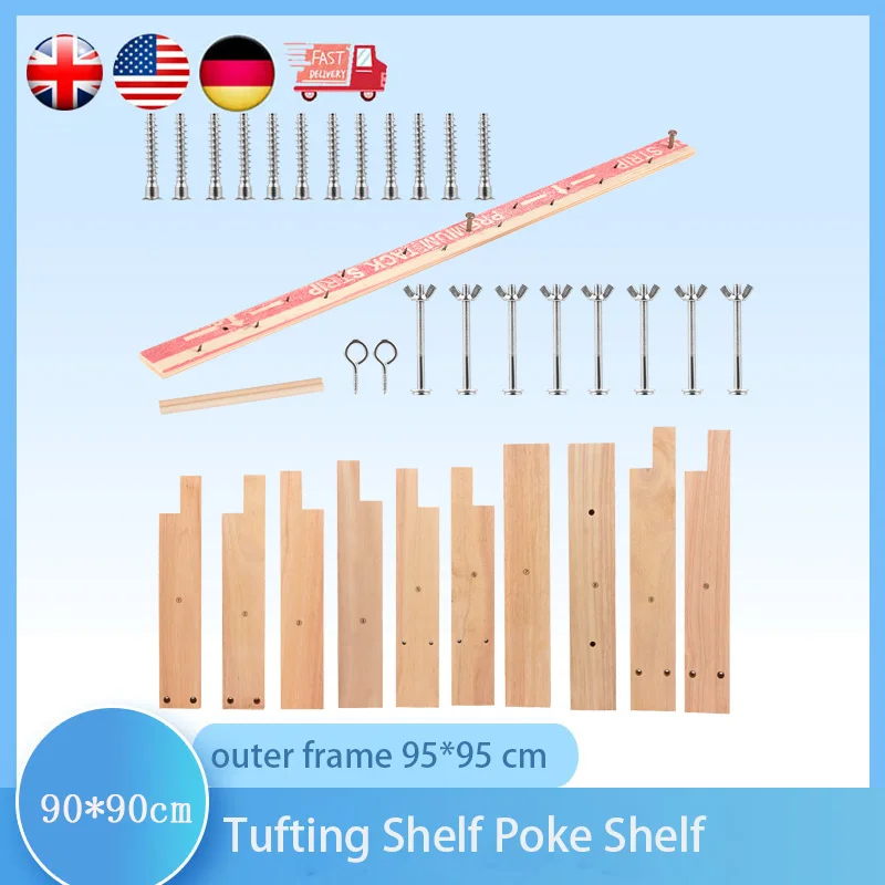 

Tufting Shelf Poke Shelf, Tufted Frame, Blanket Weaving Gun Shelf, Homemade Solid Wood
