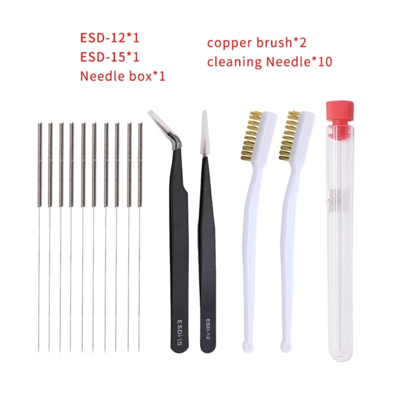 3D 프린터 노즐 클리너 0.2/0.25/0.3/0.35/0.4mm 청소 바늘 핀셋 드롭 배송