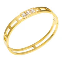 Stainless Steel With Zirconia Bracelet Simple Jewelry