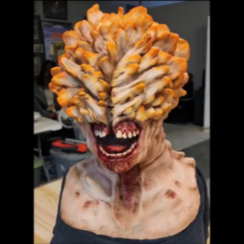 The Last of Us Latex Mask Cosplay Zombies Clickers Full Face Helmet Halloween Party Costume Prop