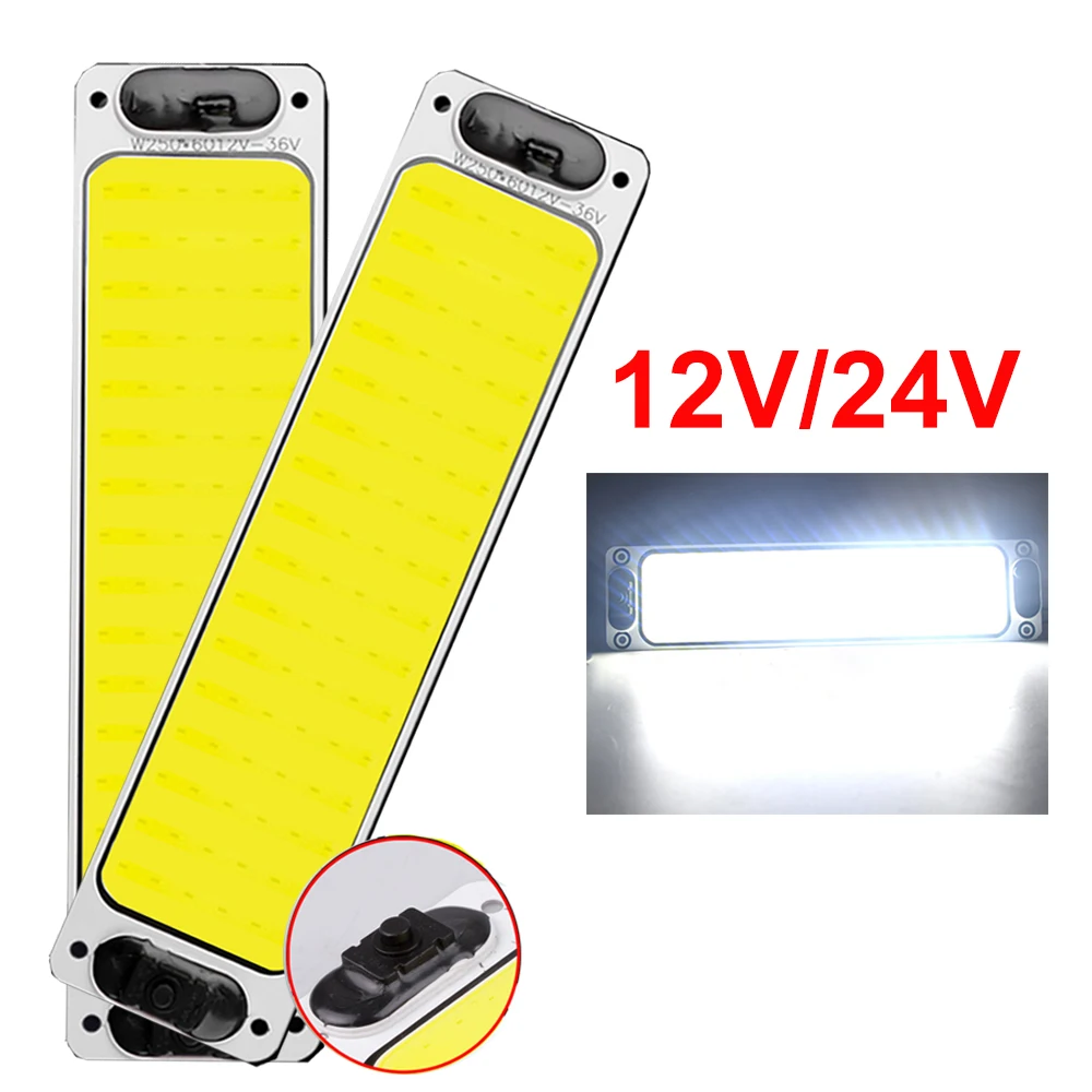 2/10Pcs Car Interior Light 96SMD Led 12V 24V White COB Readling Light