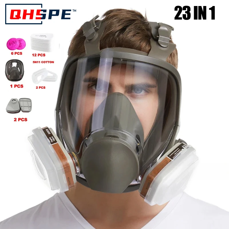 Gas Mask Full Face 6800 Gas Mask Spray Protective Mask Industrial Gas Respirator New Type Formaldehyde Protection