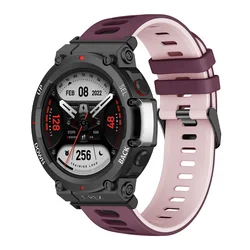 Durable Soft Silicone Sports Watch Strap - Comfortable Fit Bracelet Wristband for Amazfit T-Rex 2 (WRP)