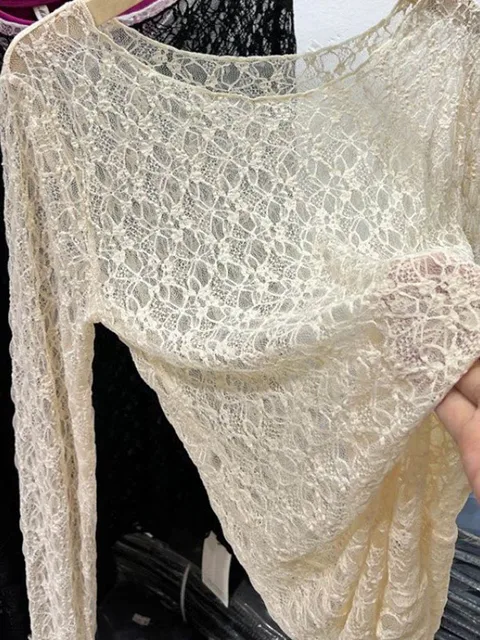 Sous-vêtements Sexy à manches longues pour femmes, tendance printemps automne 2025 1