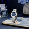 ROCOS Luxury Brand Watch Nautilus Ladies High Quality Fashion Quartz Blue Dial Square Wrist Watch Women's Waterproof Watch R139L 1