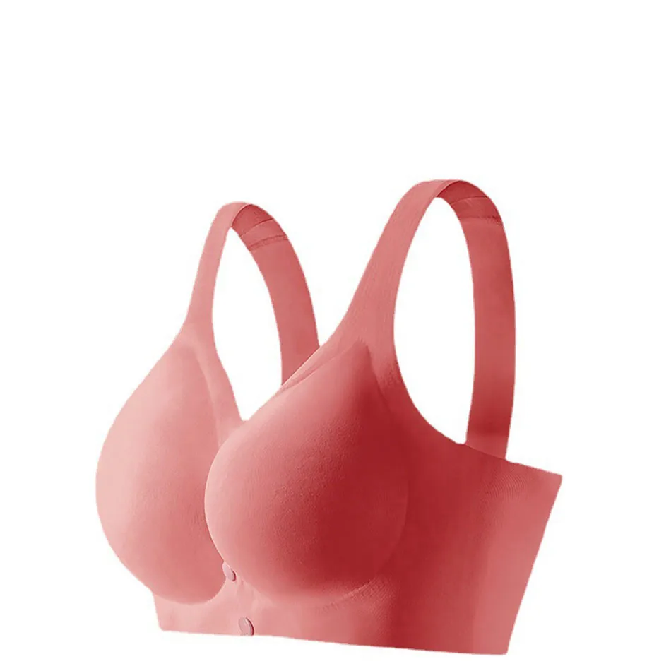Women Front Open Button Breastfeeding Bra Comfortable Traceless And Anti Sagging Fixed Double Shoulder Strap Bra Women Bra 6