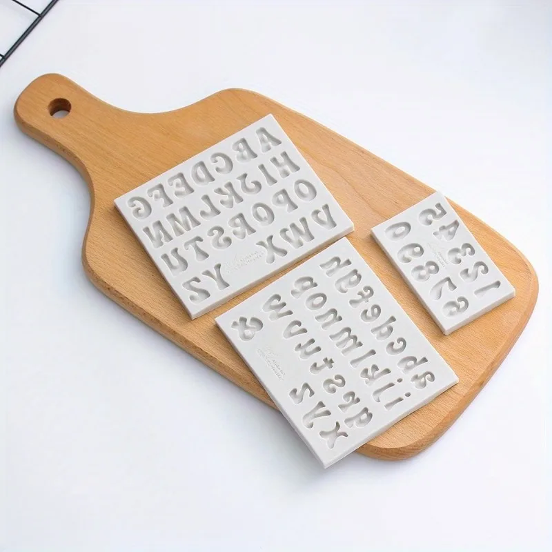 Silicone Alphabet and Number Molds for  Fondant DIY Baking Ideal for Holidays Like Christmas Uppercase and Lowercase Letters