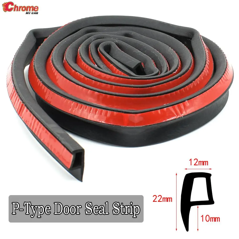 

4M Car Door Seal Strip Auto Edge Trim Sticker Rubber P Type Anti-Noise Dustproof Soundproof Sealing Strips Interior Accessories