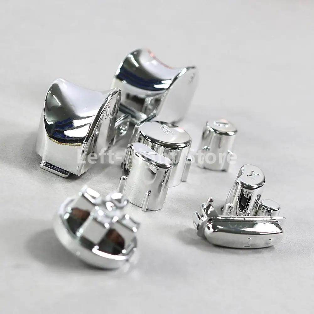 게임큐브 NGC 게임 컨트롤러 교체용 10 세트, 금도금 전기 도금 버튼 키, ABXY L R D 패드 버튼 액세서리