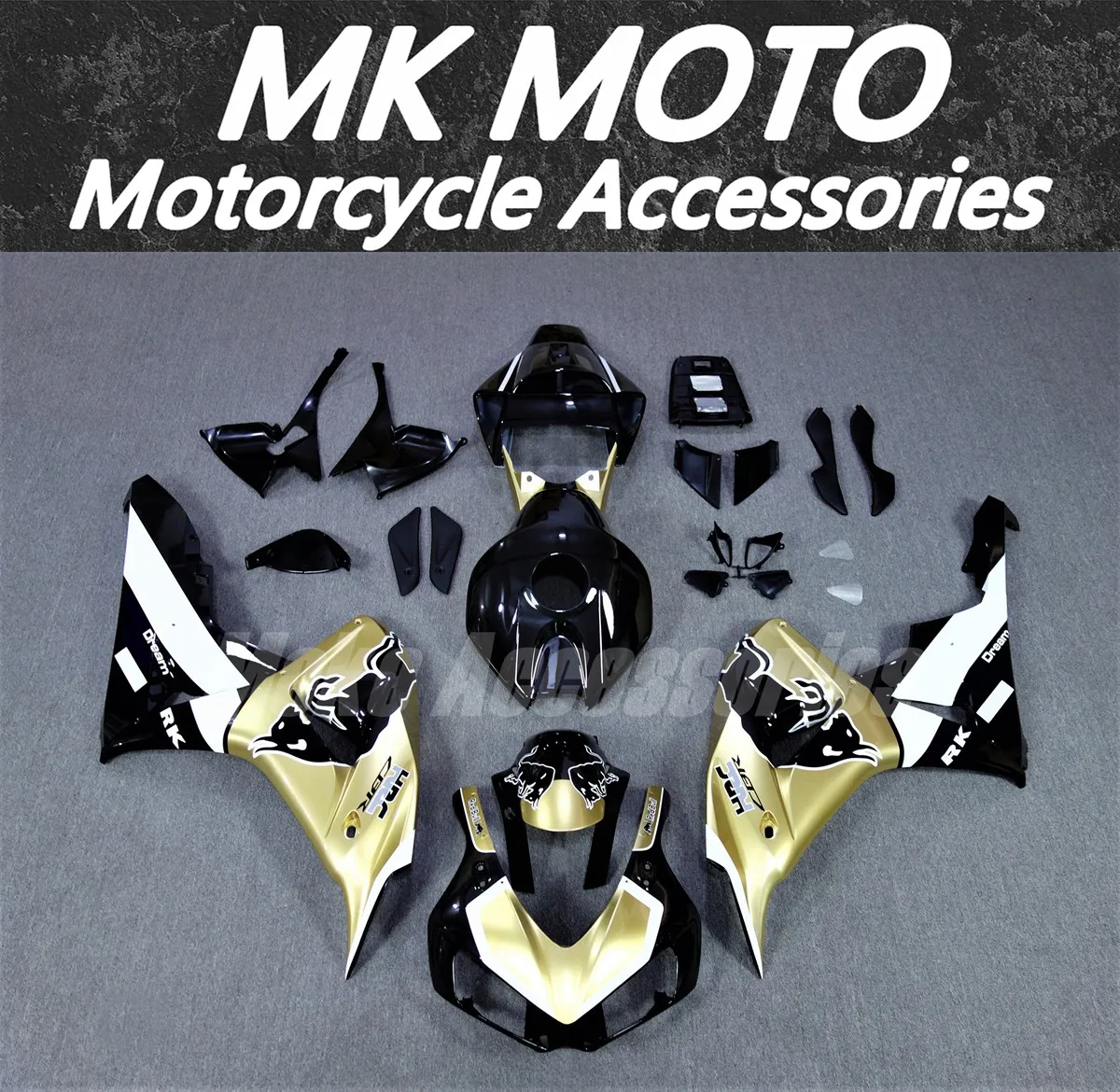 

Motorcycle Fairings Kit Fit For Cbr1000rr 2006-2007 Bodywork Set High Quality ABS Injection Black Gold