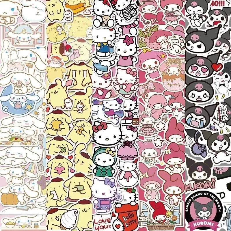 Kawaii Sanrio Kuromi Large Stickers Car Window Stickers Hello kitty Melody  Anime Cute Stickers Cinnamoroll Walls Cabinets Decor - AliExpress