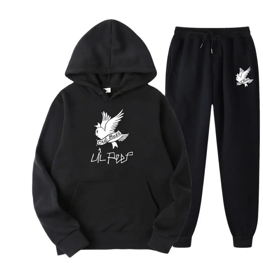 Спортивный костюм Lil.Peep мужской пуловер и брюки для бега комплект из 2 предметов