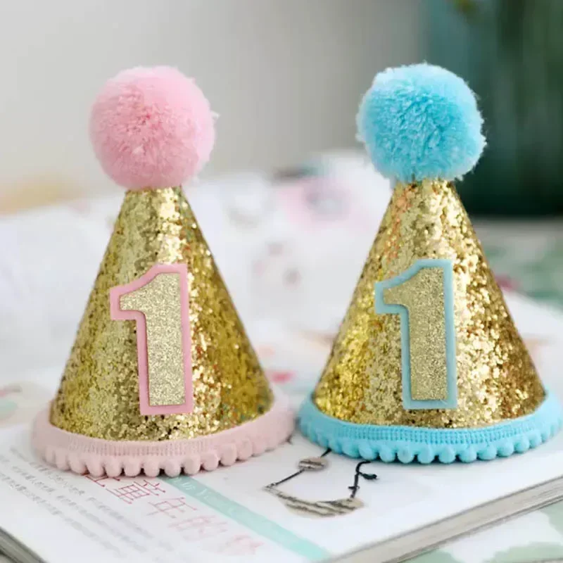 Kids Birthday Hat Baby Girl Boy Headband Baby Shower Anniversary Birthday Party Decoration Supplies Atmosphere Props party hat baby crown hat birthday headband set
