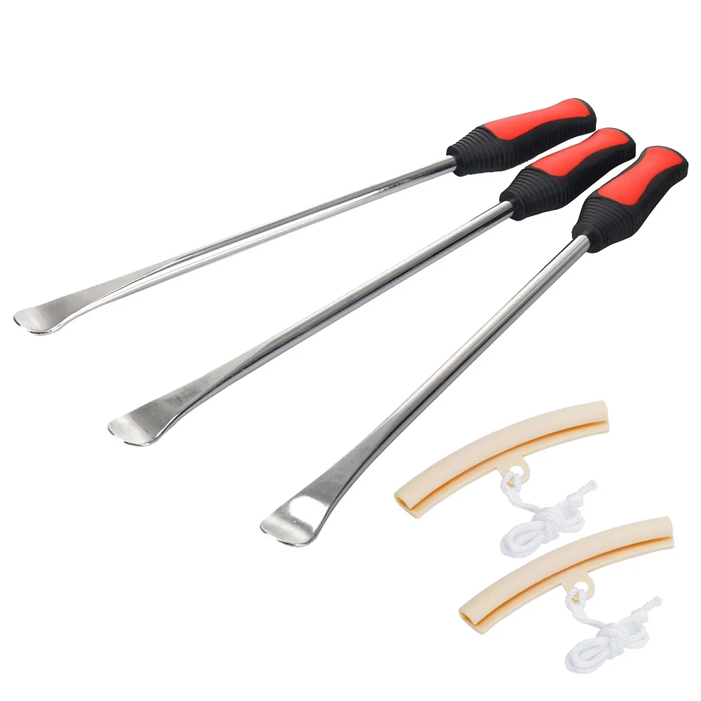 Tire Lever Tool Kit,11.5inch Motorcycle Tire Wheel Changing Spoons Lever Iron Rim Protector Tool Kit Tyre Spoons and Levers for Motorcycles Bikes Tire Removing Changing 