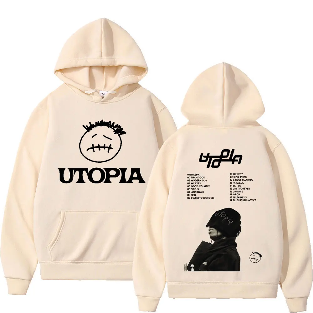 Hot Sale Rapper Cactus Jack Hoodie Music Album Print Sweatshirts Men Women Fashion Hop Oversized Hoodies Streetwear