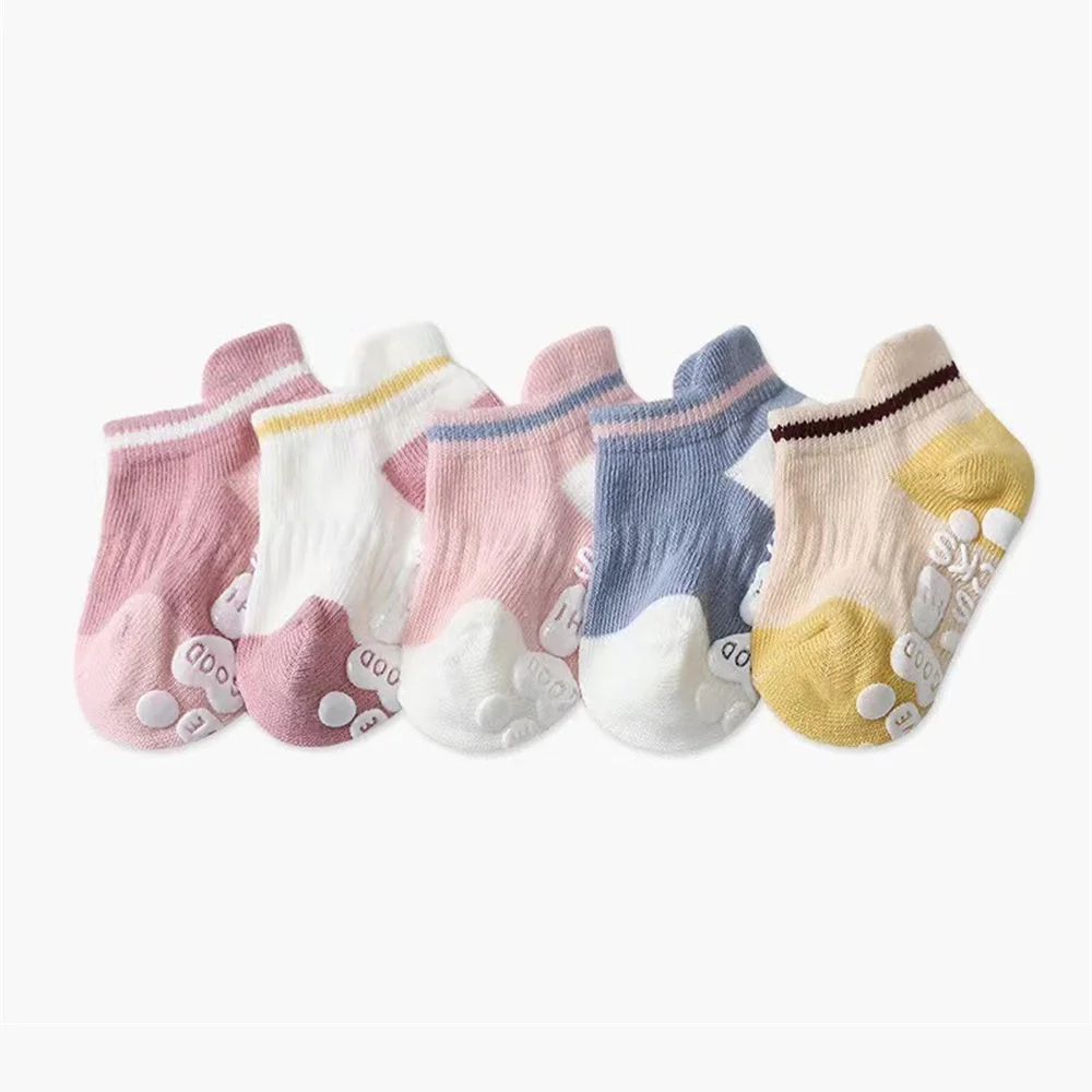 5 Pairs/Set Cute Baby Socks Glued Non Slip Low Top Socks For Infants Color Matching Kids Socks Baby Girl and Boys 14 S0331fcad7b0147358abb30200dc54d14T
