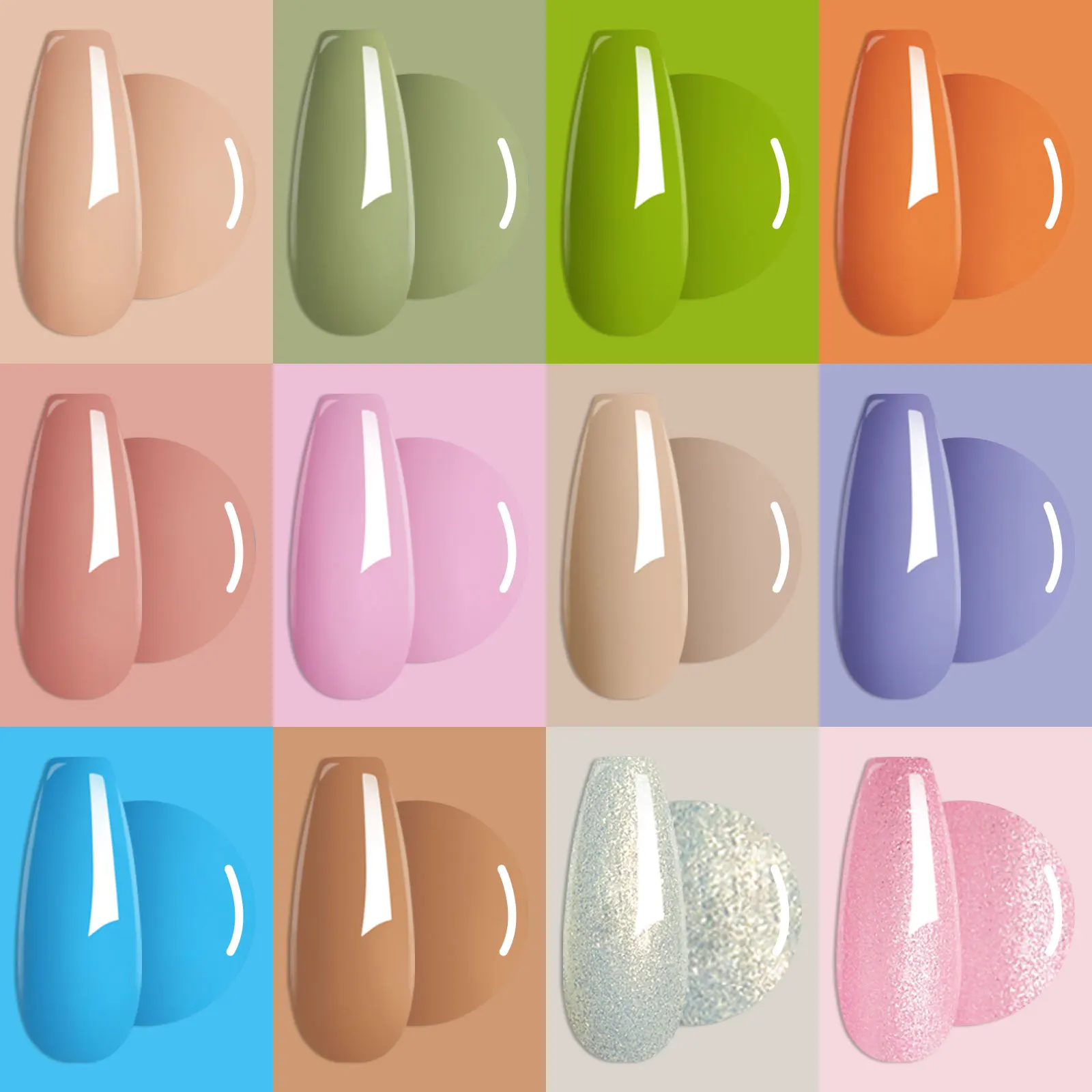 12PCS/SET 6ml Color Nail Gel Polish Set Kits Base Top Coat Varnish Soak Off UV Gel LED Semi Permanent All For Manicure Nail Art 4
