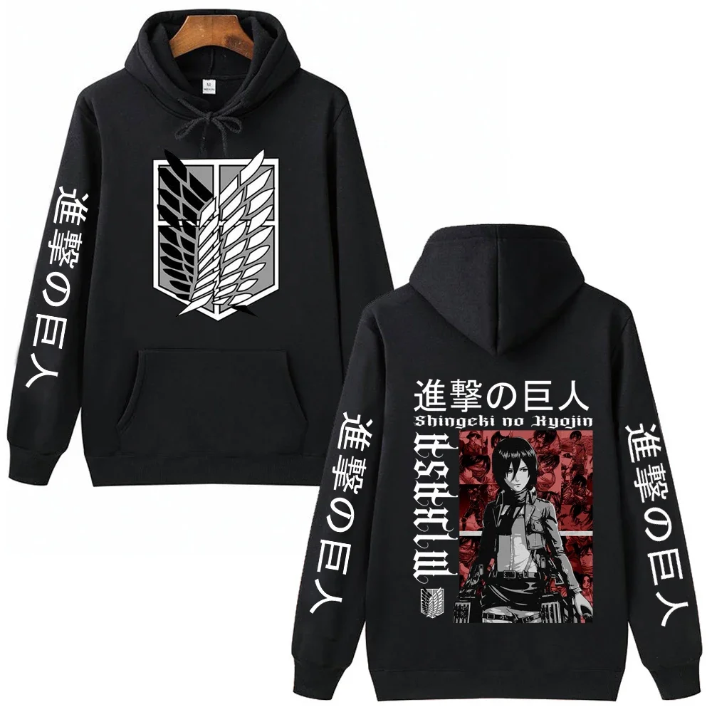 

Japan Anime Attack On Titan Final Season Hoodie Man Woman Manga Mikasa Graphics Sweatshirt Casual Hip Hop Streetwear Pullovers