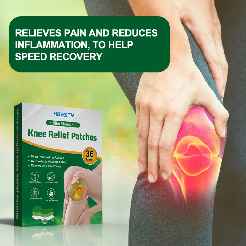 HBESYT Knee Medical Plaster Body Pain Relieving Stickers Wormwood Extract Joint Ache Rheumatoid Arthritis Body Pain Patch
