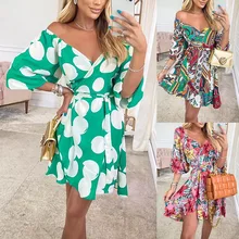 Grande robe imprimée, décontractée, ample, à la mode, pour femmes, nouvelle collection printemps et été 2022 