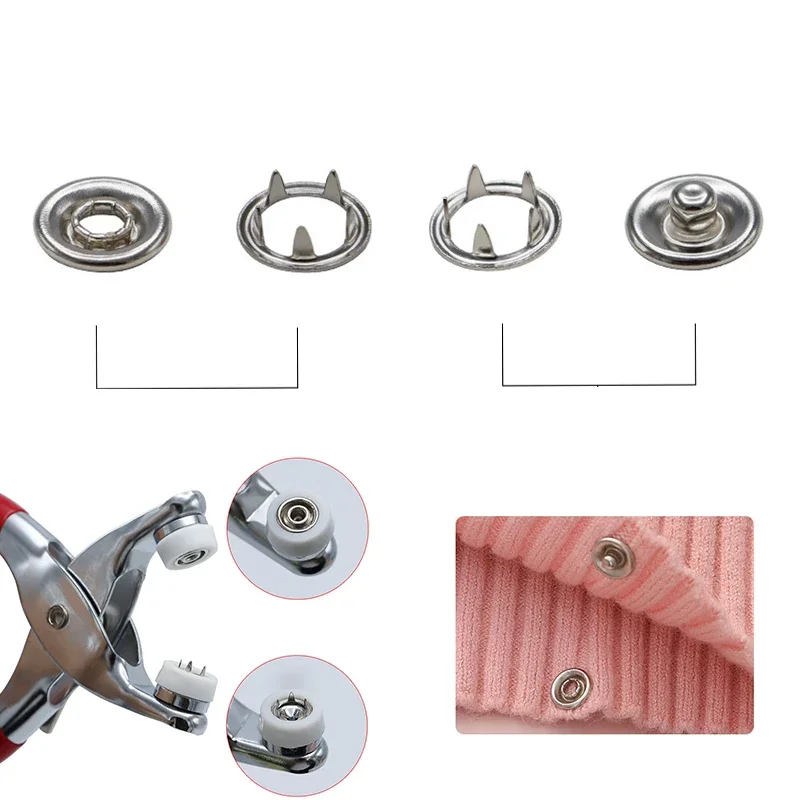 Kit De Poinçonnage Et De Fixation Poignée En Métal, Bouton-pression