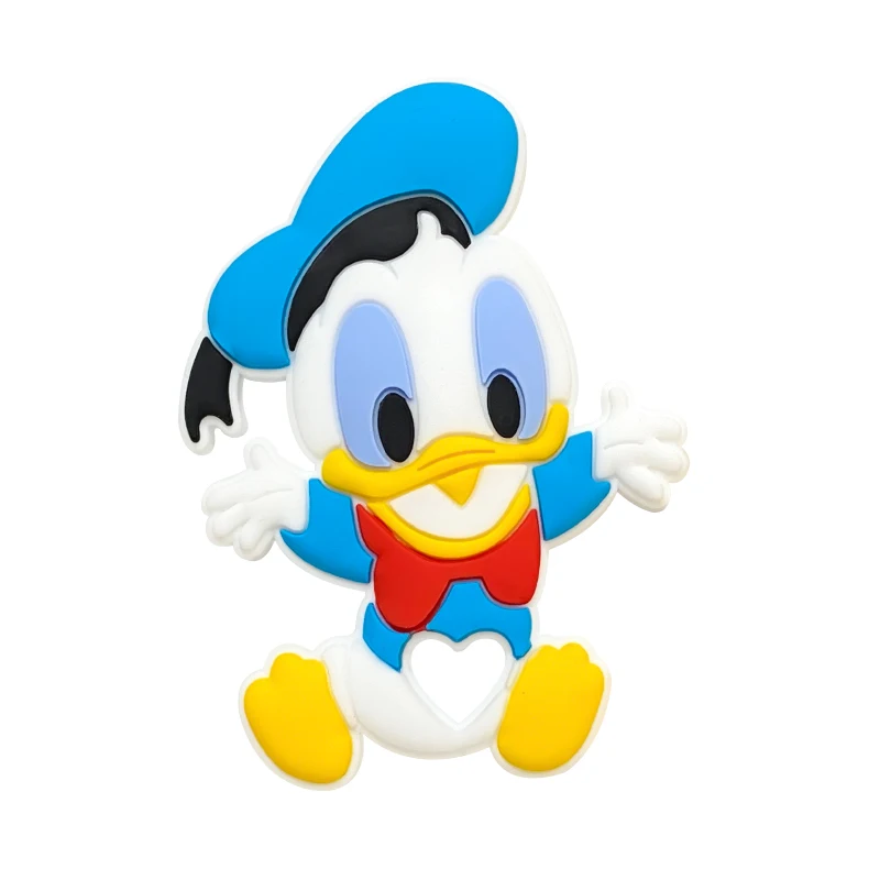 5/10pcs New Silicone Disney Donald Duck BPA FreeTeething Infant Chewable Dummy Necklace Pacifier Toy Accessories