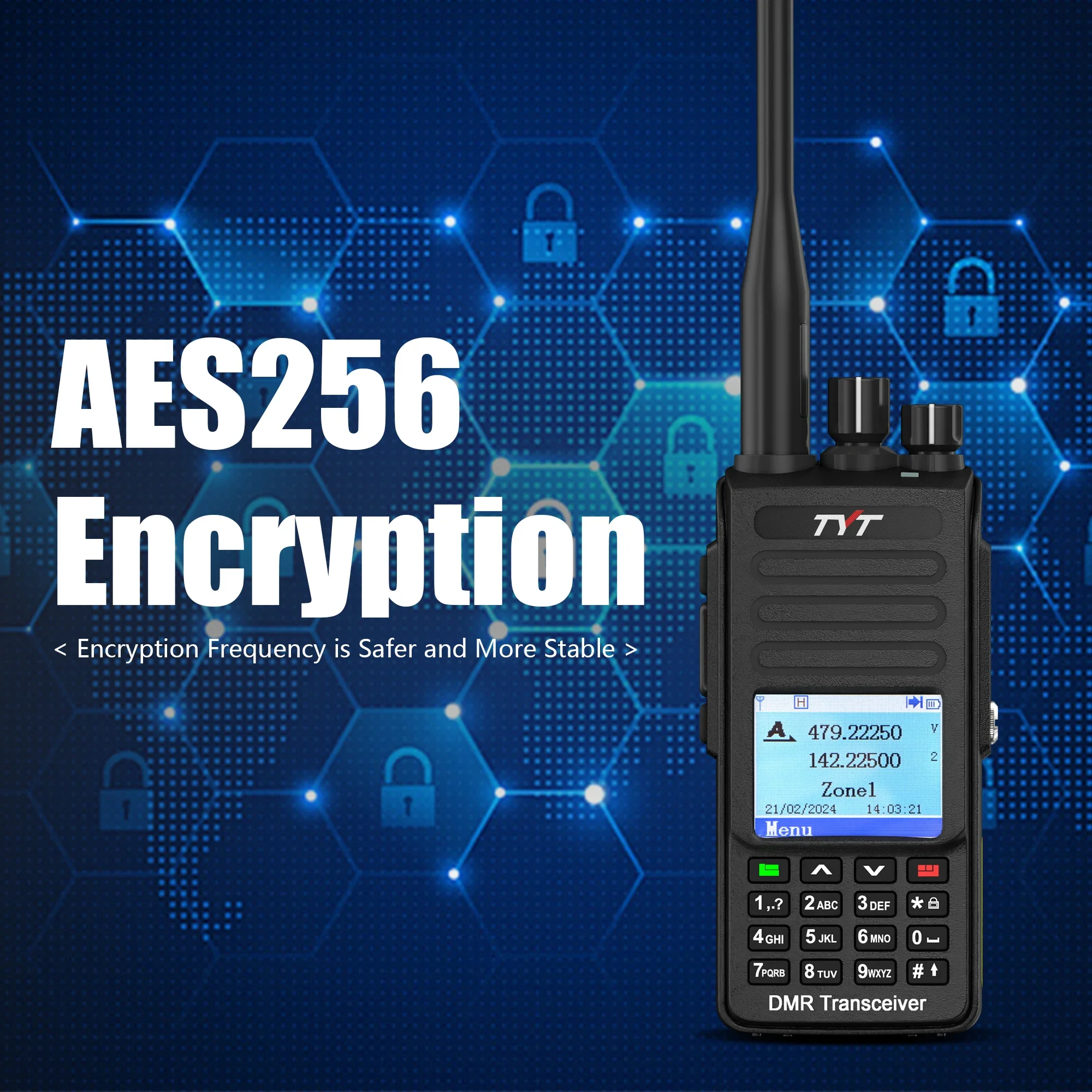 TYT MD UV390 Plus DMR Digital Walkie Talkie 5W/10W GPS AES256 2800mAh 3600mAh Type-C Charger Waterproof Dual Band UV Transceiver 4