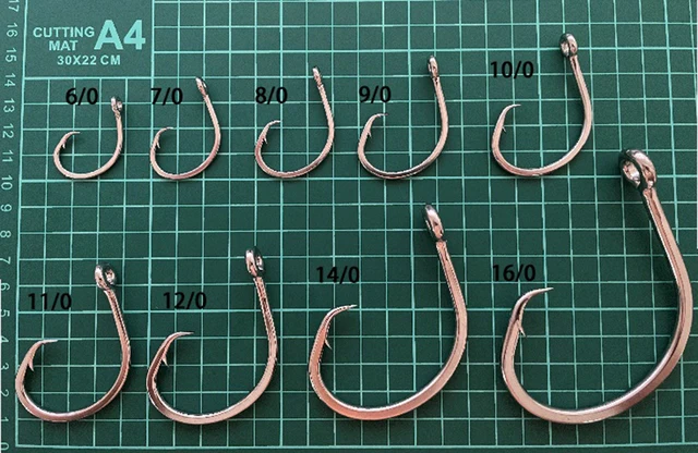 DORISEA 100pcs Fishing Tuna Circle Hooks 39950SS Stainless Steel Saltwater  Hook 6/0-16/0