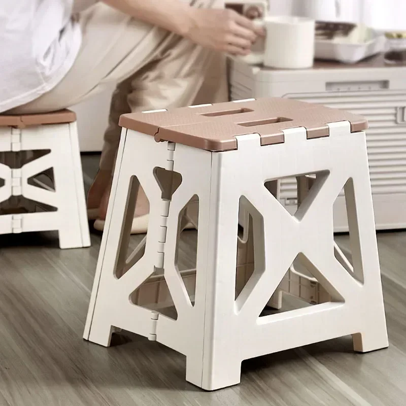 Portable Plastic Folding Stool Outdoor Camping Stool Chair Seat Home Bathroom Kitchen Garden Camping Kids Adults Chair folding chair retractable stool