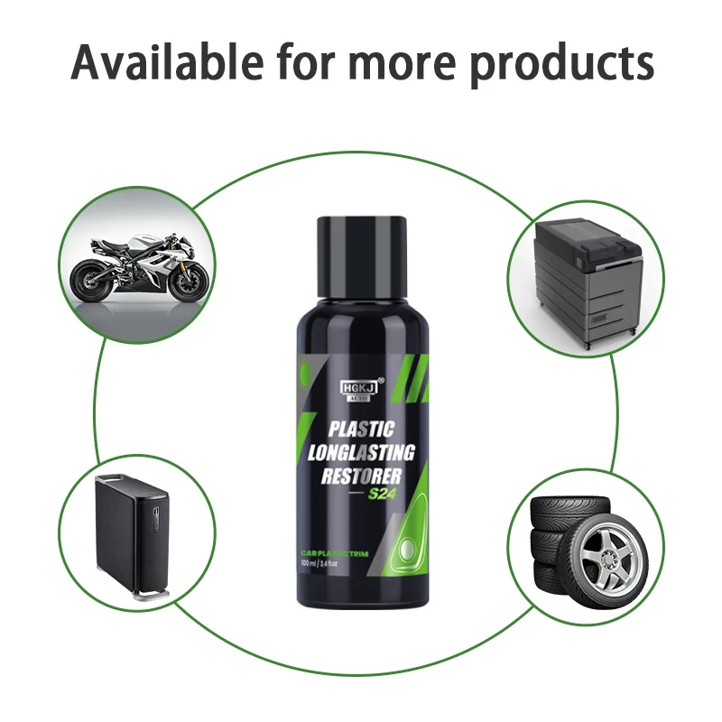 hidratador plasticos coche HGKJ-restaurador de plástico S24 de 50ml,  productos de limpieza para coche, pulidor y renovador de revestimiento de  reparación para detalles de coche, color negro brillante - AliExpress