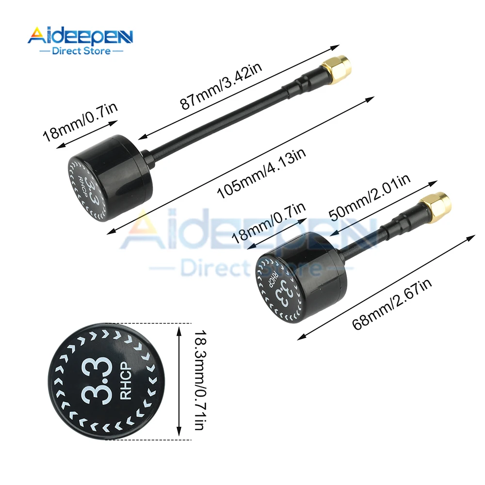 Antenne ELRS 4.5dBi 68/105mm SMA FPV Drone