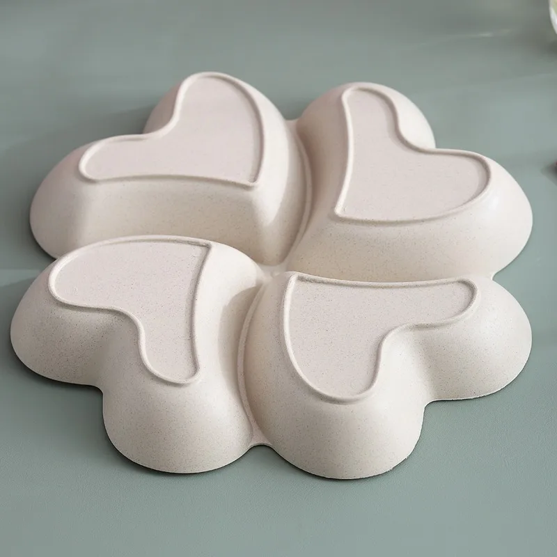 1pc, Creative Lucky Grass Wheat Straw Fruit Plate, Wedding Household Living Room Fruit Snack Candy Box,Table Decoration