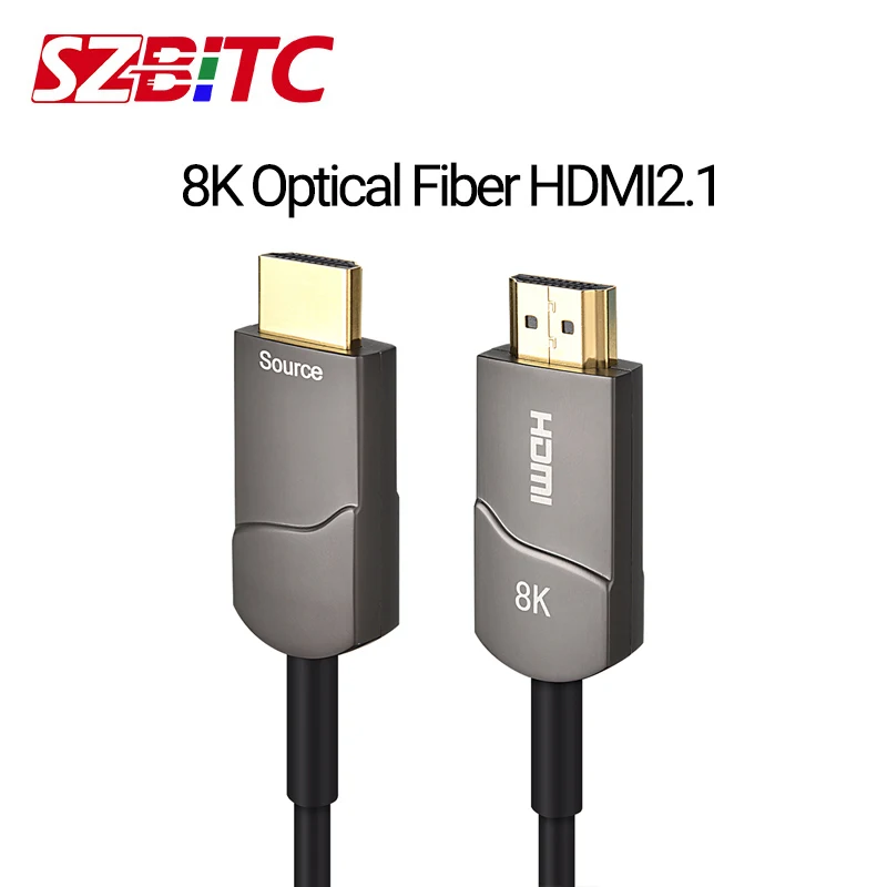SZBITC 8K Fiber Optic HDMI Cable HDMI Cable 5m 7.5m 10m 20m Ultra High  Speed HDR eARC 3D for HD TV Box Projector PS4 Monitor