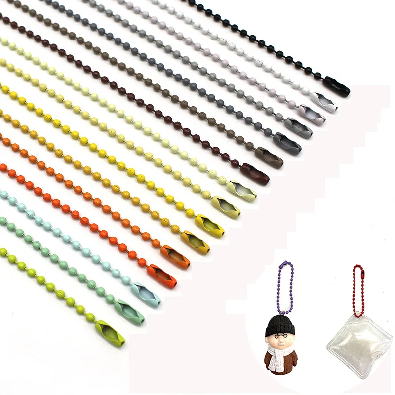 100 Catene A Sfera Colorate Con Fibbia - Portachiavi Metallici Per DIY, Bijoux E Decorazioni - 12 Cm - Foto 9