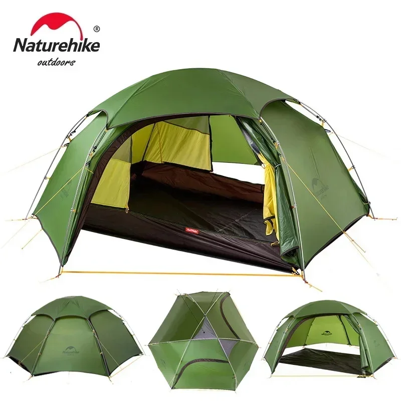Naturehike Cloud Peak 2 People Tent Ultralight 2 Persons Camping Hiking Outdoor Tent 20D Nylon Waterproof Fabric NH17K240-Y camping tent,portable tent,survival tent