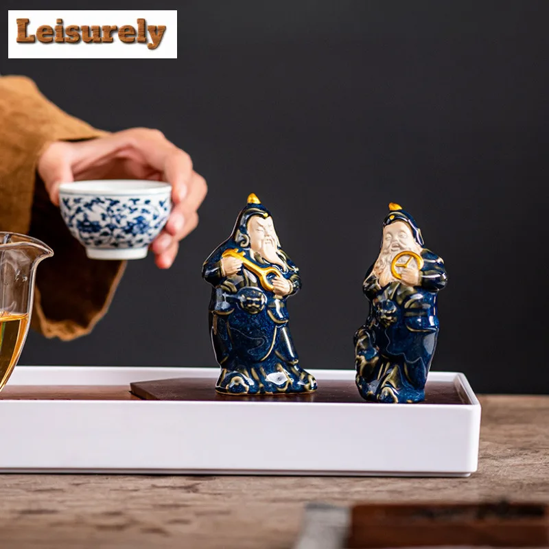 Car God Tea Pet Creative Flowerpot Landscaping Tea Figurine Play Toys Tea Statue Ornaments Chinese Tea Set Supplies Decoration