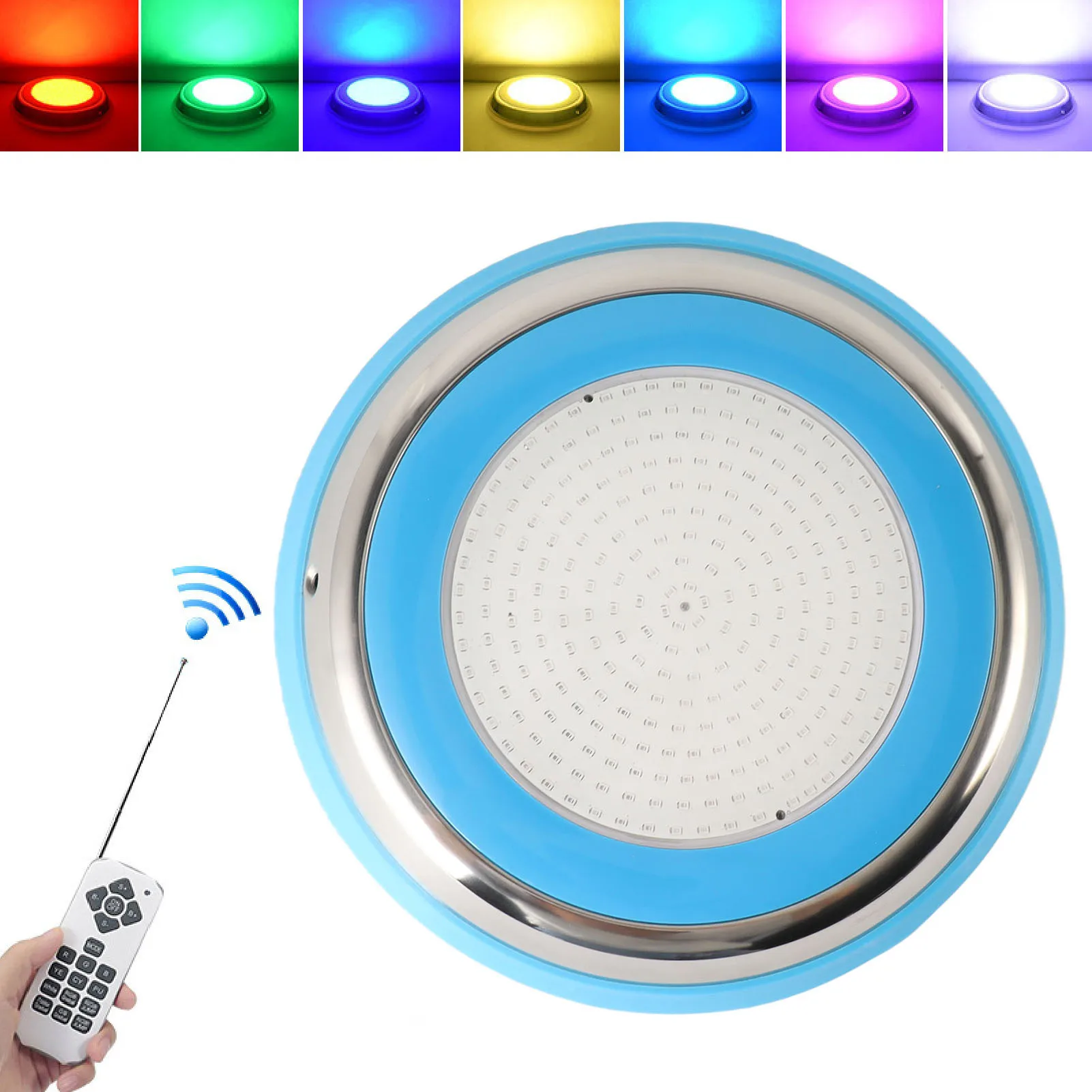 

18W RGB LED Swimming Pool Light IP68 Waterproof Wall Mounted Underwater Light Wireless Remote Control Underwater Lamp AC12V